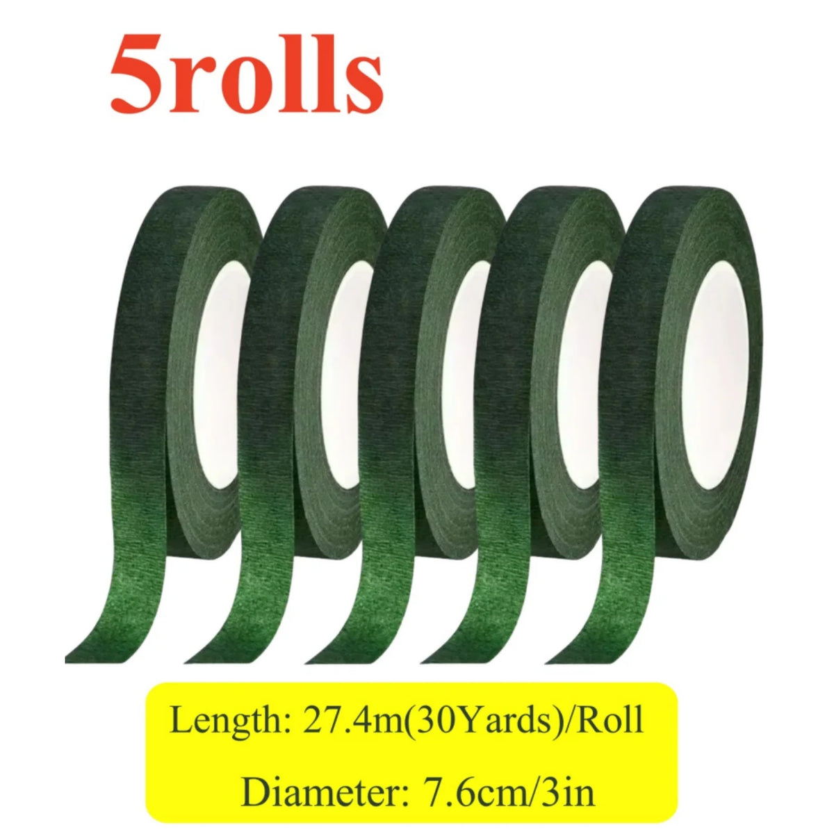 12 mm blomsterstilk indpaknings-tape – rullevalg