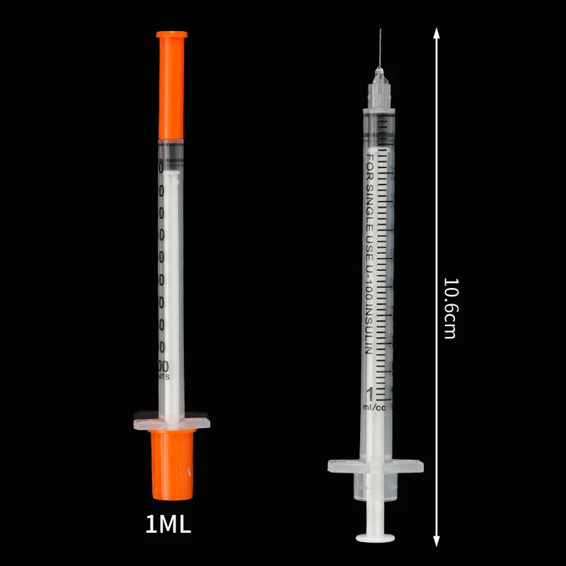 Disposable Veterinary Syringes 0.3–1ML with Needle (50/100 Pack)