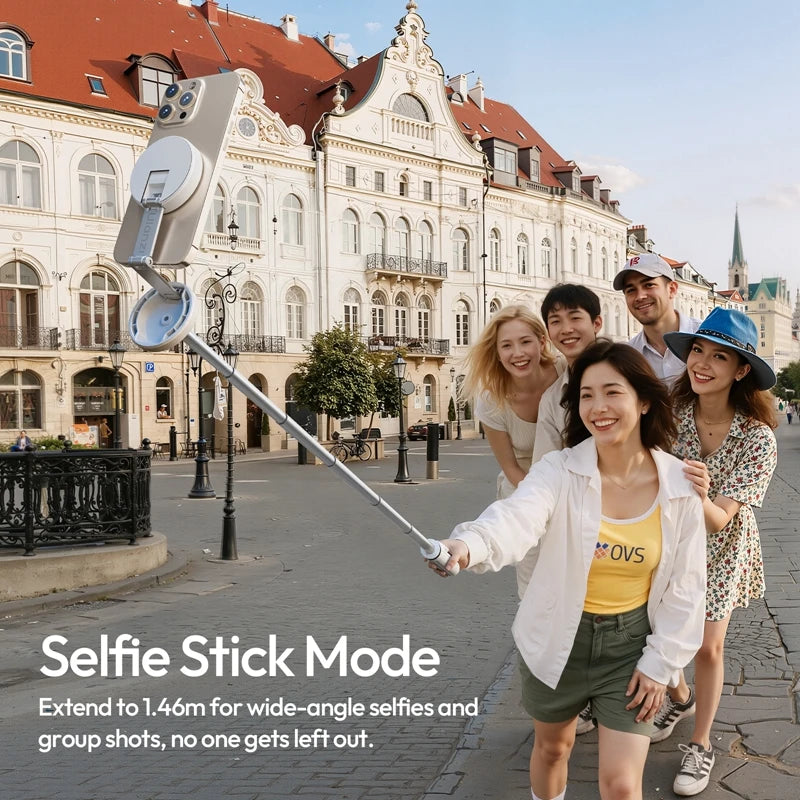 Ulanzi MT-85 MagSafe telefónny statív a selfie tyč 150 cm s diaľkovým ovládaním