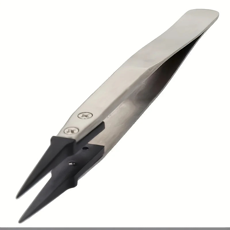 ESD anti-static precision tweezers - anti-static tips, heavy-duty metal,suitable for electronics,Electronics & Jewelry Repair