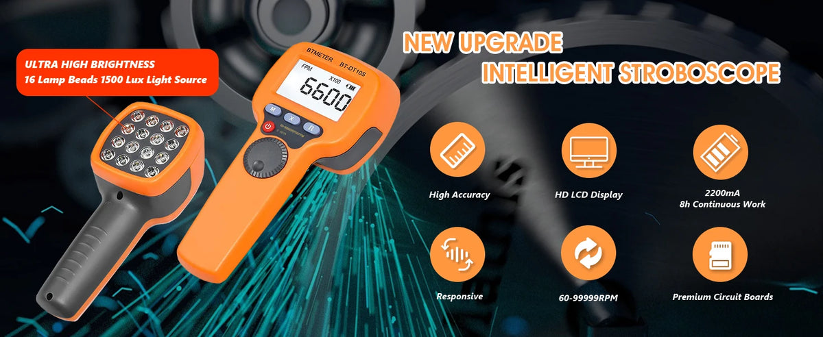 Non-Contact Digital Stroboscope Tachometer