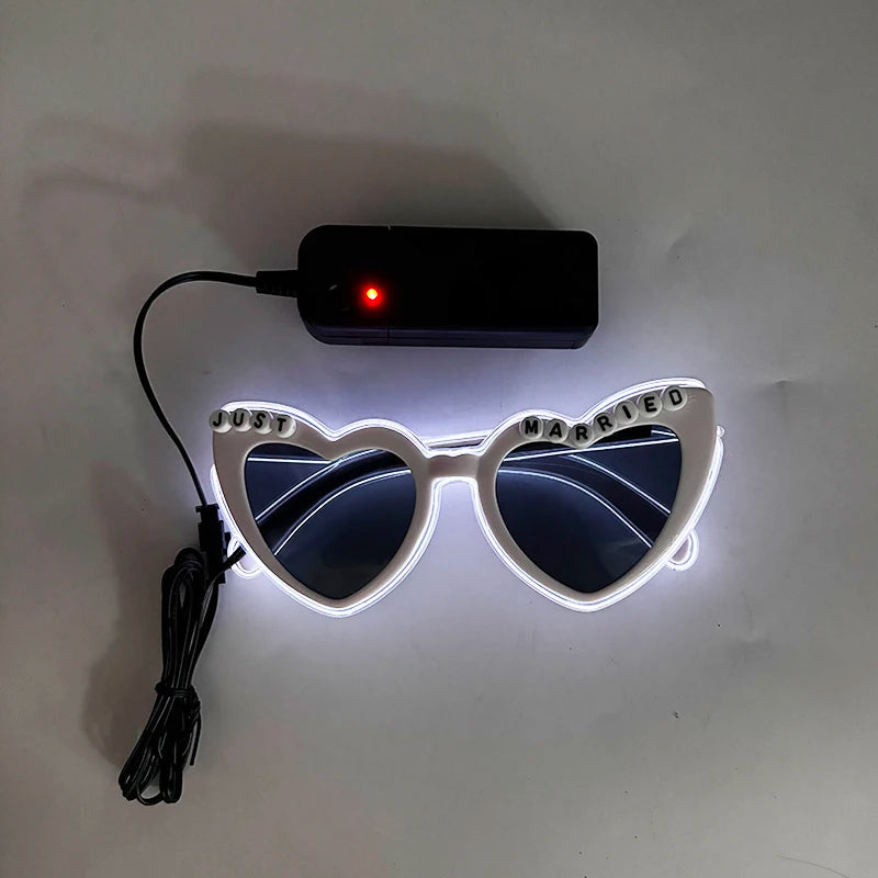 1PC Light Up LED Glasses Glow Sunglasses EL Wire Neon Glasses Glow in The Dark Party Supplies Neon Party Favors for Kids Adults