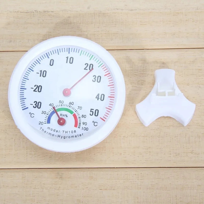 Mini Bell-Shaped Analog Thermometer and Hygrometer, 75 mm