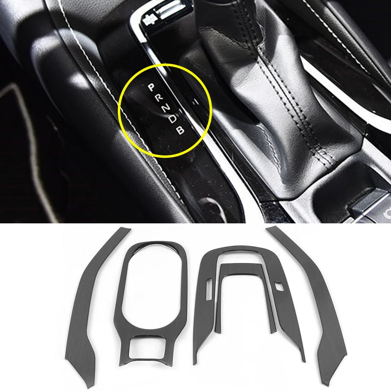 Para Toyota Corolla E210 2019 2020 2021 2022 2023 2024 2025 híbrido, cubiertas de moldura del panel de cambio de palanca central de coche inoxidable