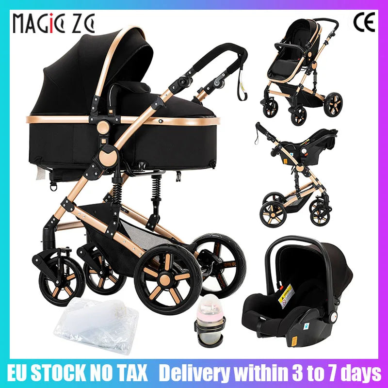 Baby Stroller 3‑in‑1 Lightweight Multifunction Carriage for Newborns