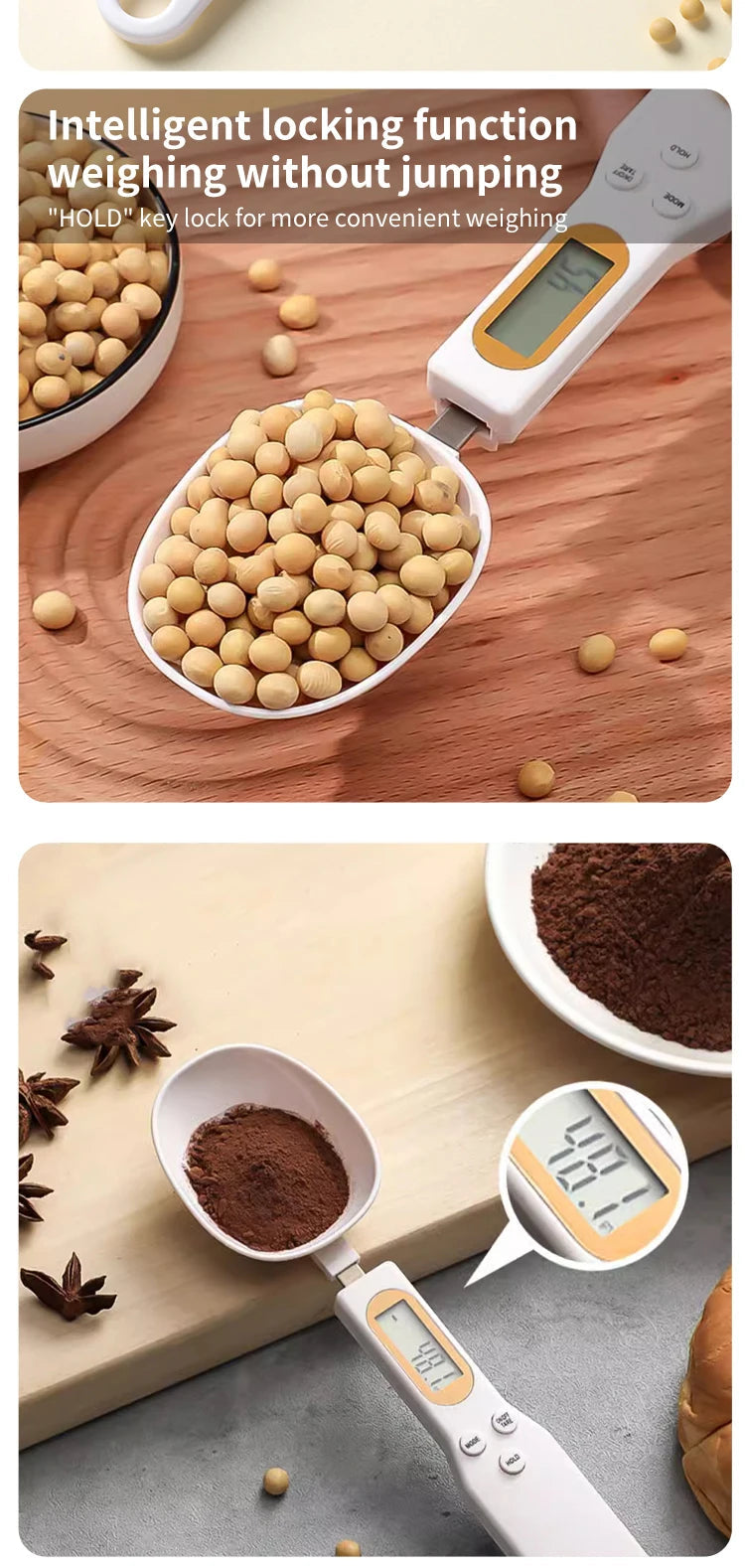 Digital Kitchen Scale Coffee Scoop with LCD Display 🥄