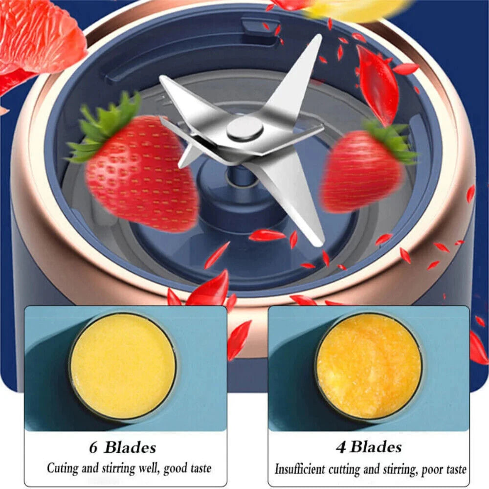 400ml Mini Blender Portable Smoothie Maker USB Rechargeable