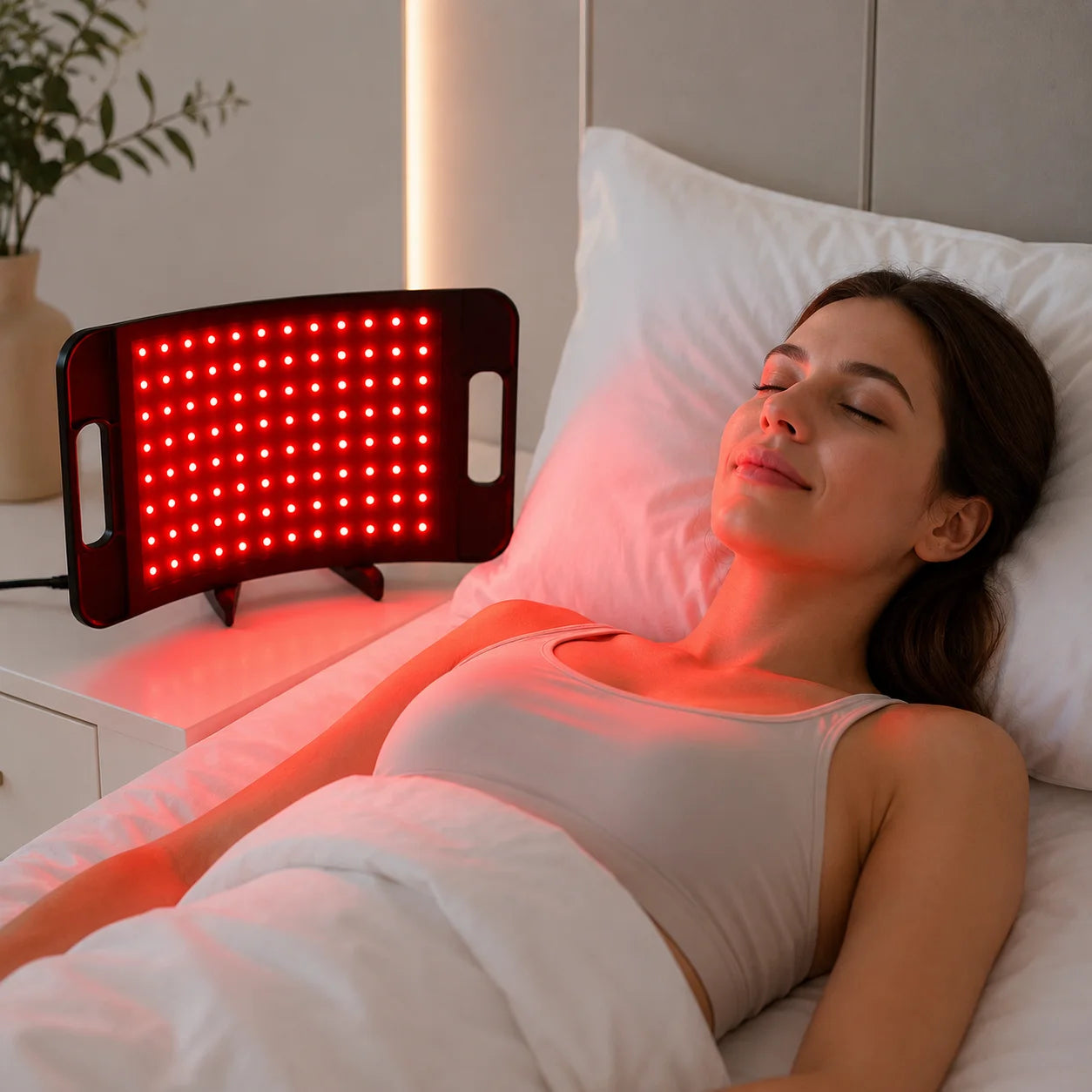 Red Light Lamp for Face and Body with Stand and Timer