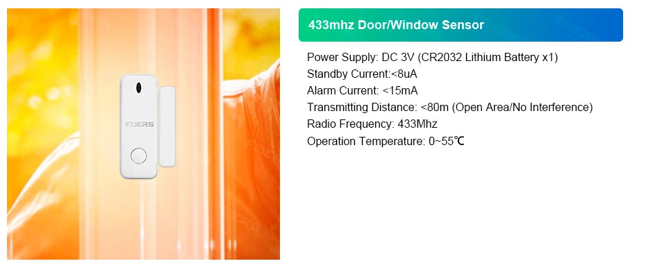 FUERS G30 Wireless WIFI GSM Alarm System Home Burglar Security Alarm System Tuya Smart APP Control with Door and Motion Sensor