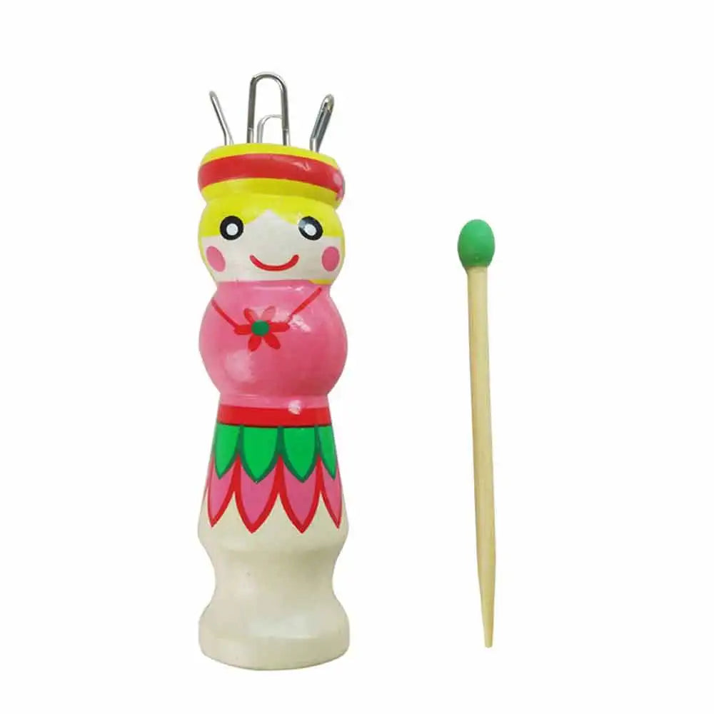 Wooden Knitting Doll with Hook