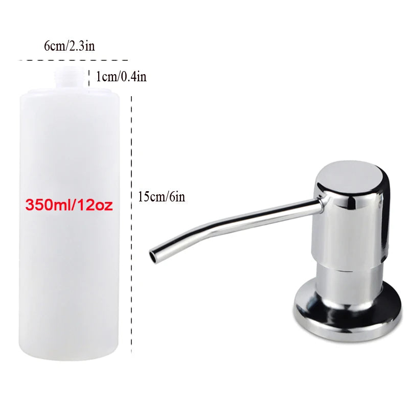 Soap Dispenser for Kitchen Sink, Kichen Sink Soap Dispenser,Extension Tube kit, Under Sink Soap Dispenser Pump, No Need More Ref