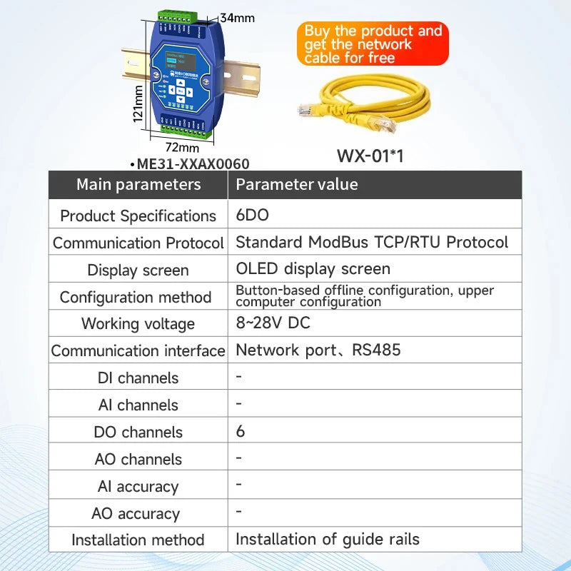 ME31 Ethernet Modbus I/O-module