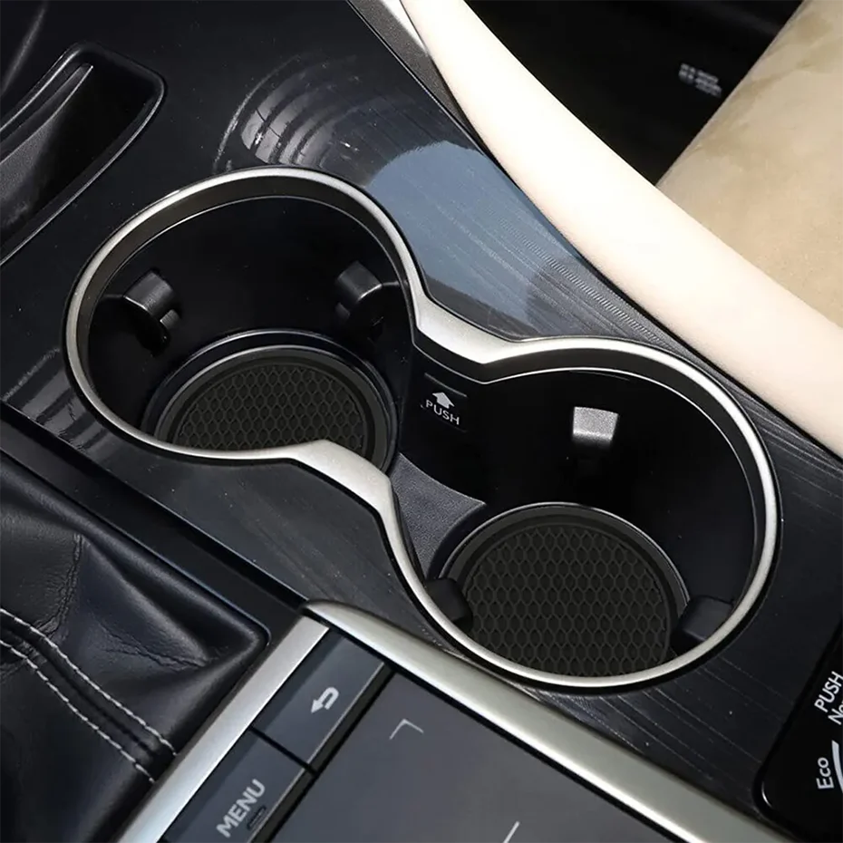 SEAMETAL 2Pcs Car Cup Coasters 7cm Universal Anti-Slip Cup Holder Mat Soft TPU Waterproof Auto Bottle Holder Insert Pads