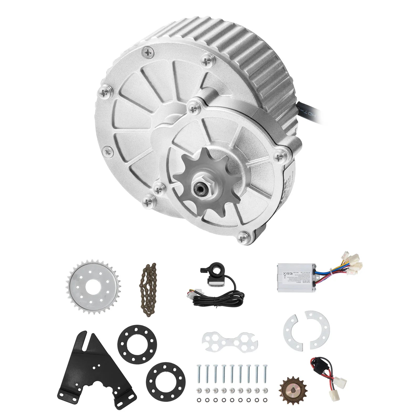 SucceBuy 450W elektrický kartáčovaný DC motorový kit 36V 3000ot./min motor s regulátorem rychlosti, páčkový plynový ovladač, sada pro go-karty, elektrokola, skútr