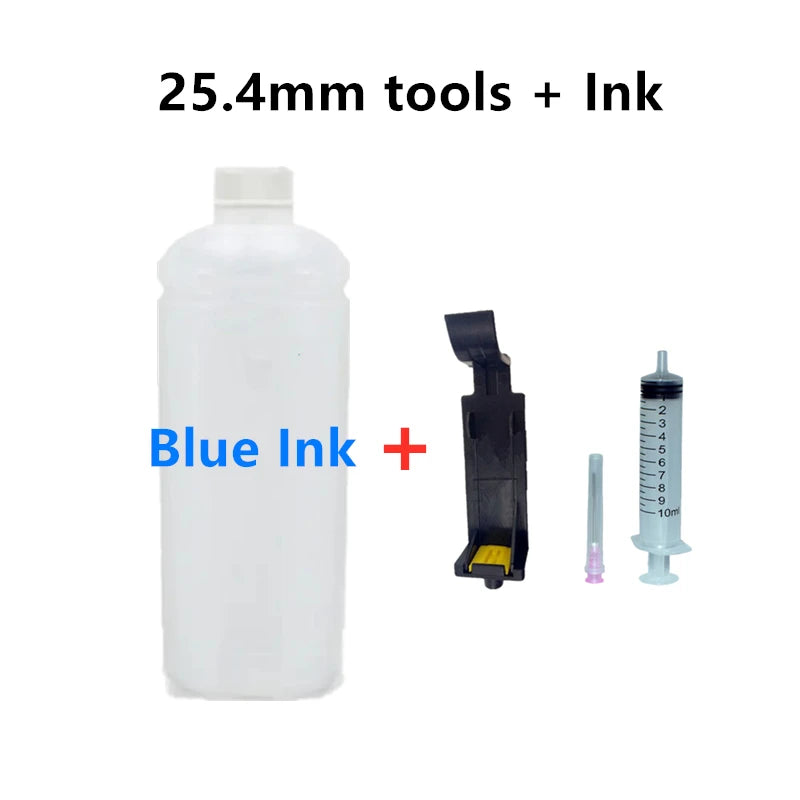 Eco 100ml Refillable Ink Compatible Quick-drying Solvent Ink Refill Ink Tool Snap Fill for 12.7mm Handheld Inkjet Printer