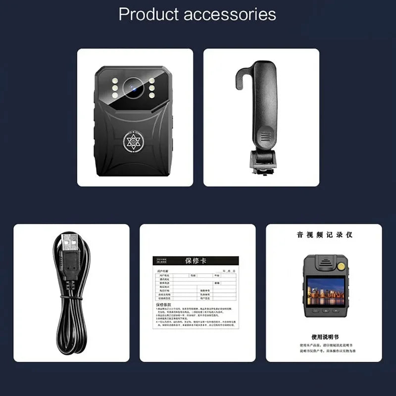 Mini 4K HD Cameras with WIFi 3000mAh Digtal Video Recorder with IPS Screen Night Vision Police Body Camera Portable Camcorder