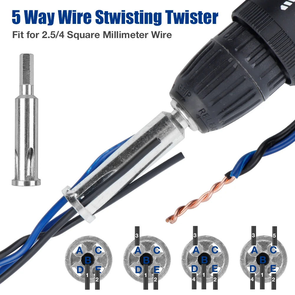 Three-Piece Drill Wire-Twisting and Stripping Kit