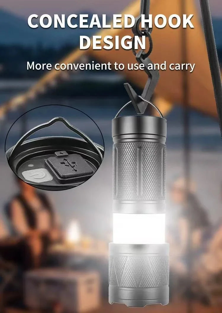 LED Handheld Flashlight Ultra-Bright 50000Lumens 12000mAh Rechargeable Battery Powerful Torch Zoomable Tactical Lantern