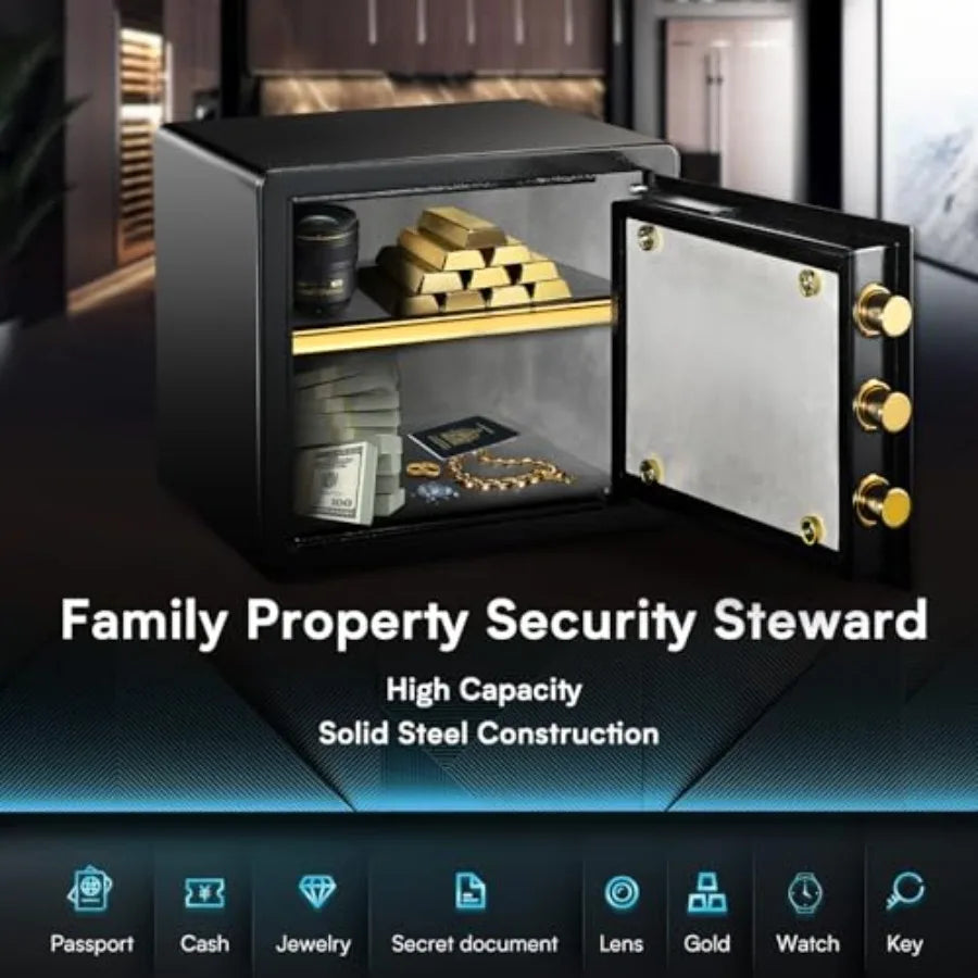 Digital Keypad Lock Box for Documents, Cash, Dorms and Offices
