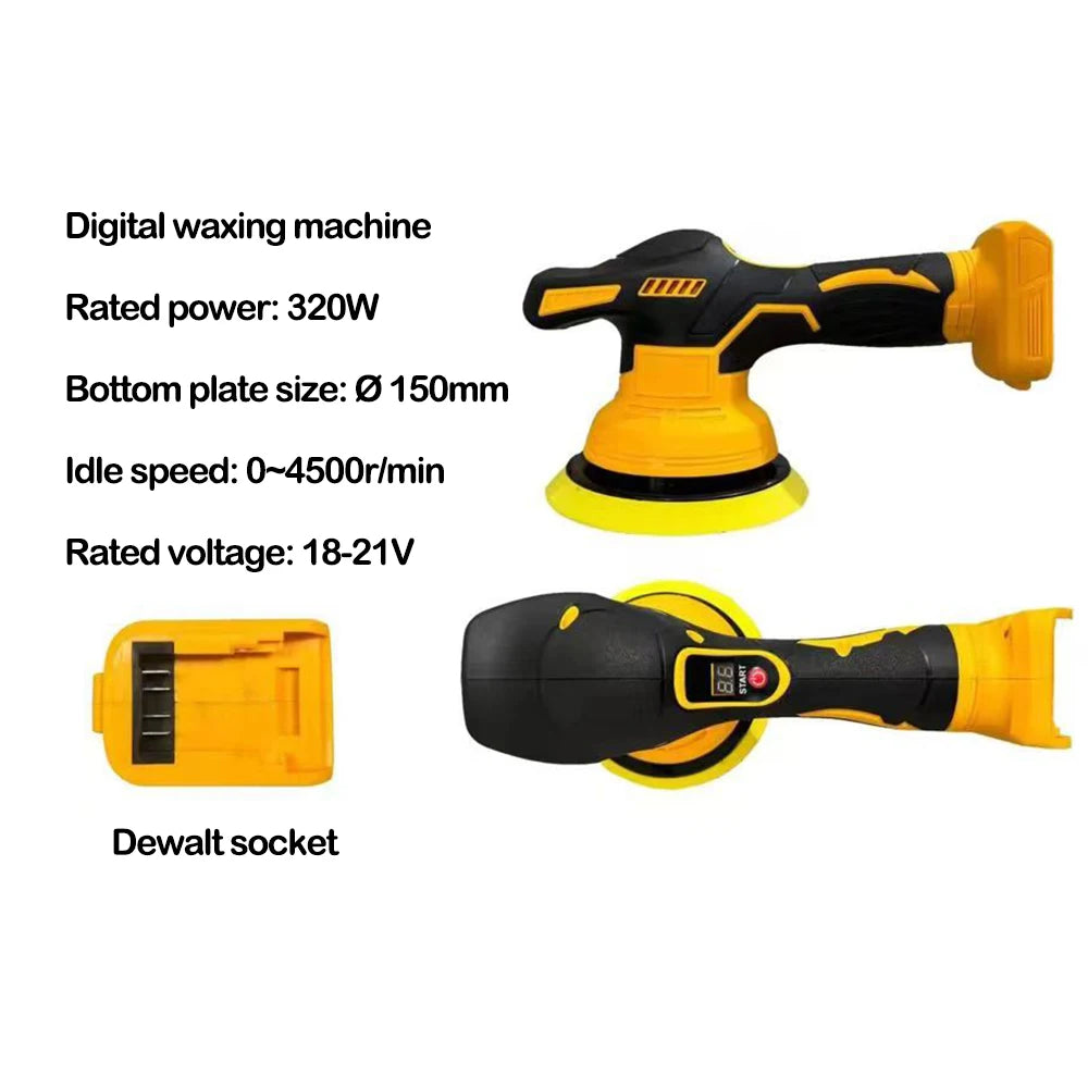 Vilasting Cordless Car Polisher with 150mm Pad and 4600RPM