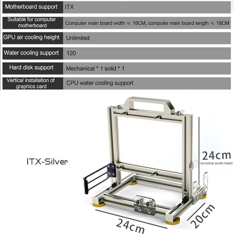 MOD Gamer-behuizing, DIY ITX MATX ATX PC-behuizing open frame rek, waterkoeler desktop computer gaming chassis, verticale persoonlijkheid