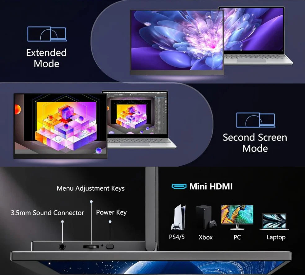 15.6-Inch Full HD USB-C Portable Monitor