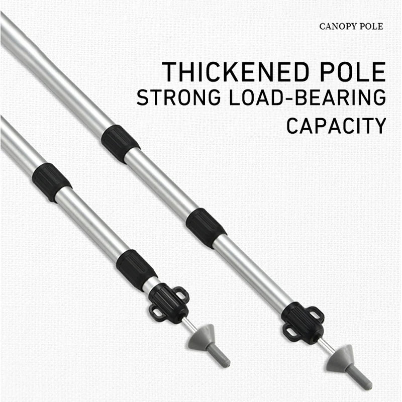 Adjustable Aluminum Camping Tarp Poles Set, 2 Pieces