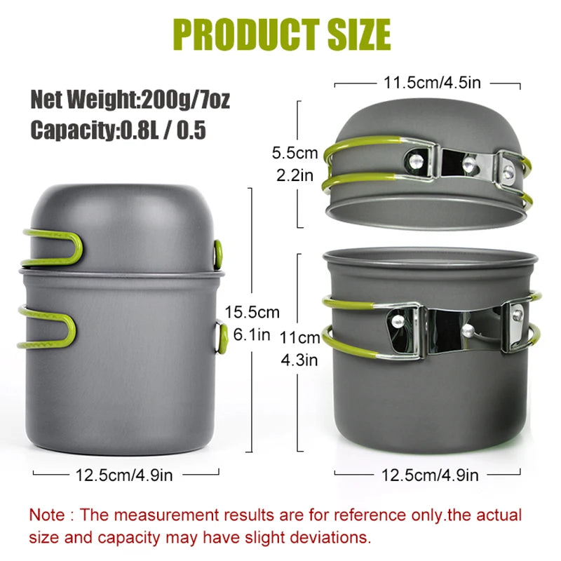 Camping Pot with Non-Stick Surface and Foldable Handle