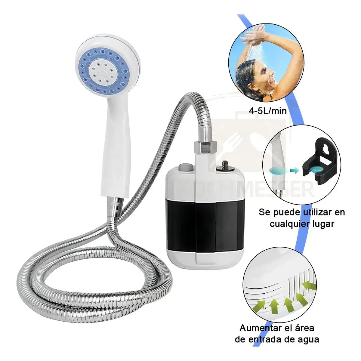 Portable Outdoor Camping Shower USB Rechargeable Electric Shower Pump