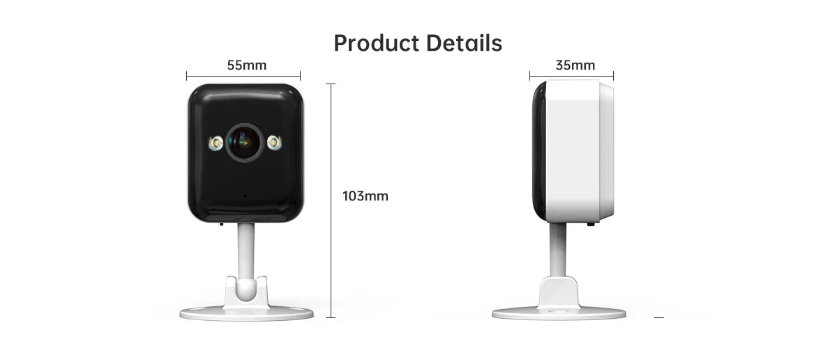 Caméra de sécurité WiFi 1080P intérieure extérieure IP66 vision nocturne