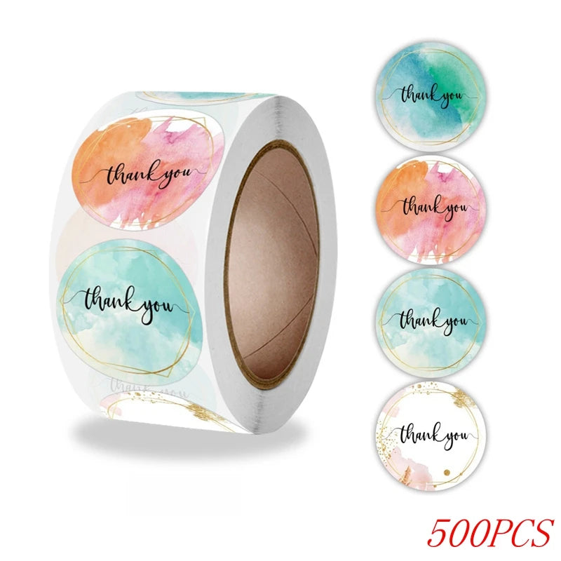 50-500ks 1 palcové modré nálepky Ďakujem na uzatváranie obálok štítky kancelárske potreby ručne vyrobené svadobné darčekové dekoračné nálepky
