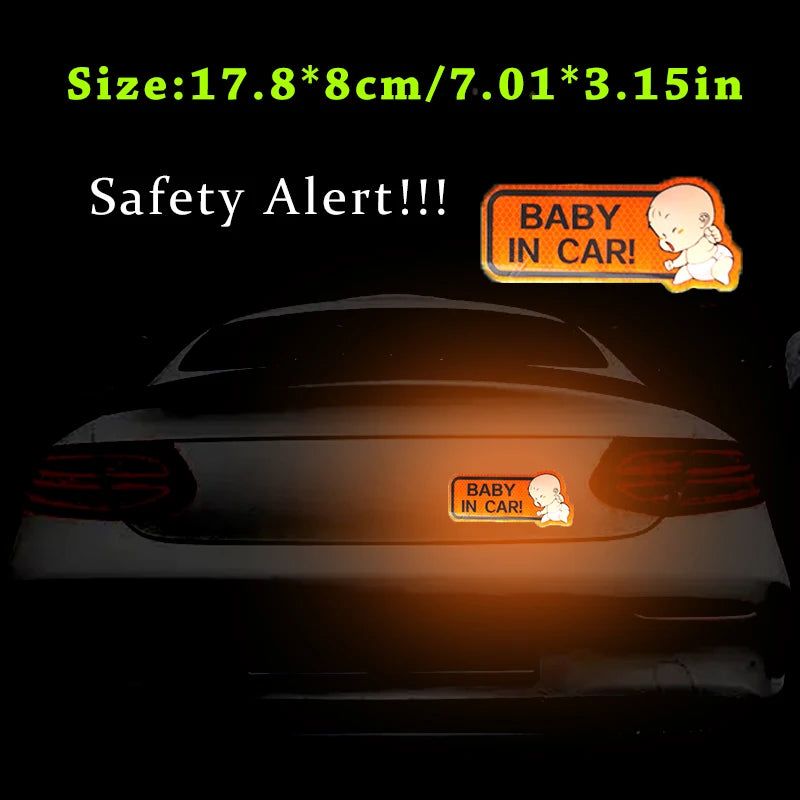 Αυτοκόλλητο με αντανακλαστικό για Baby in Car – Επιλογές χρωμάτων