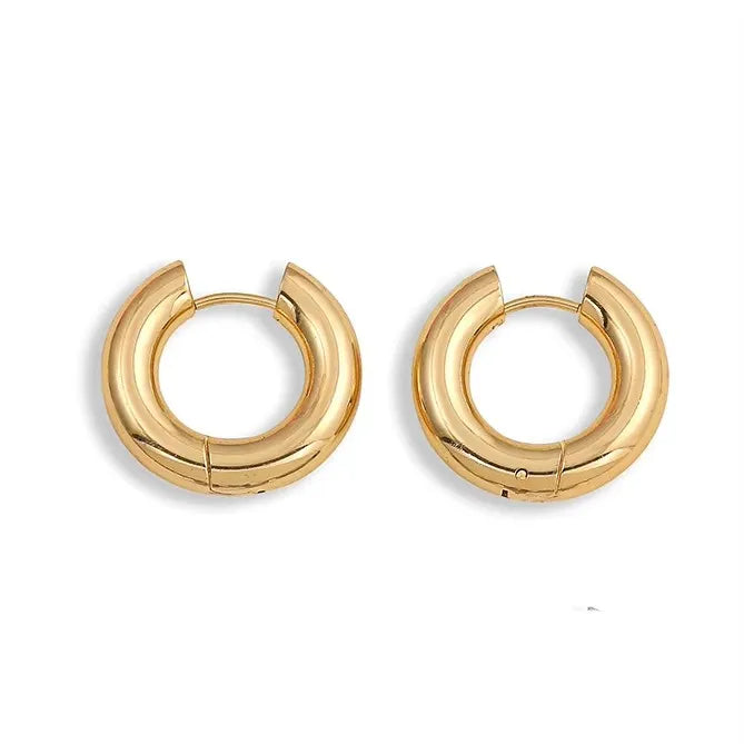 Zircon Circle Huggie Hoop Earrings for Women