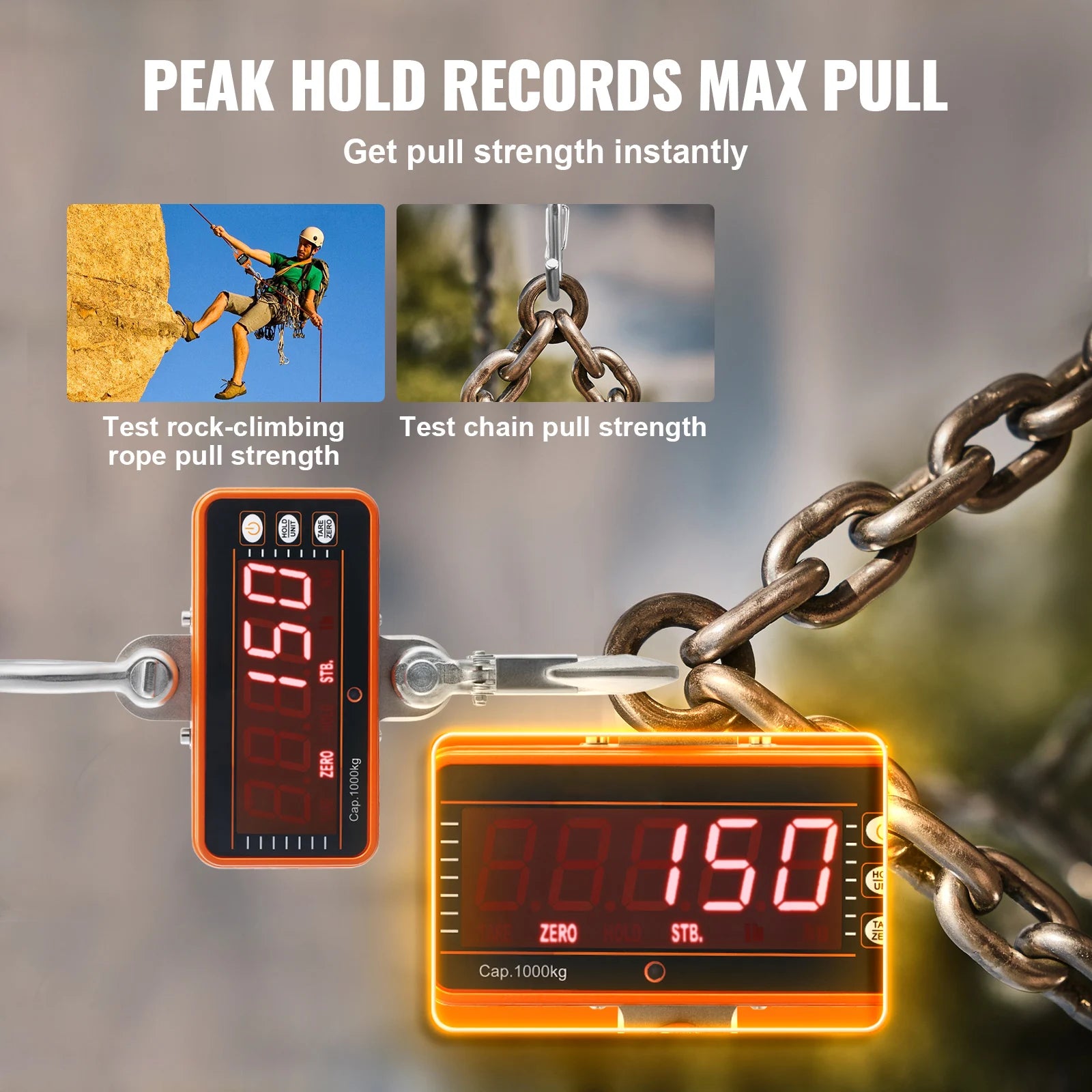 1000kg Digital Crane Scale with Remote & LED Display