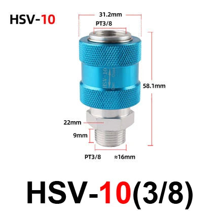 HSV manuel pneumatisk skydeventil