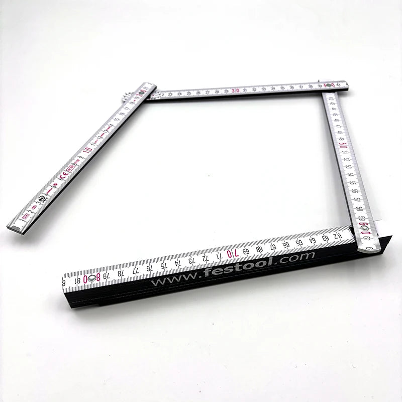 2-Metre Wooden Folding Ruler, 10 Sections