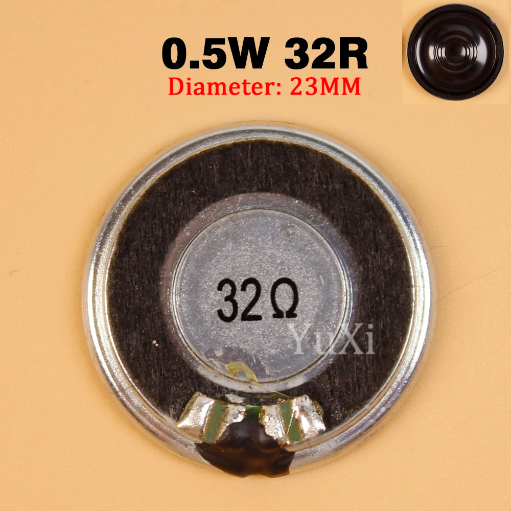 32 Ohm 0.5 W Mini Speaker, Size and Wiring Options