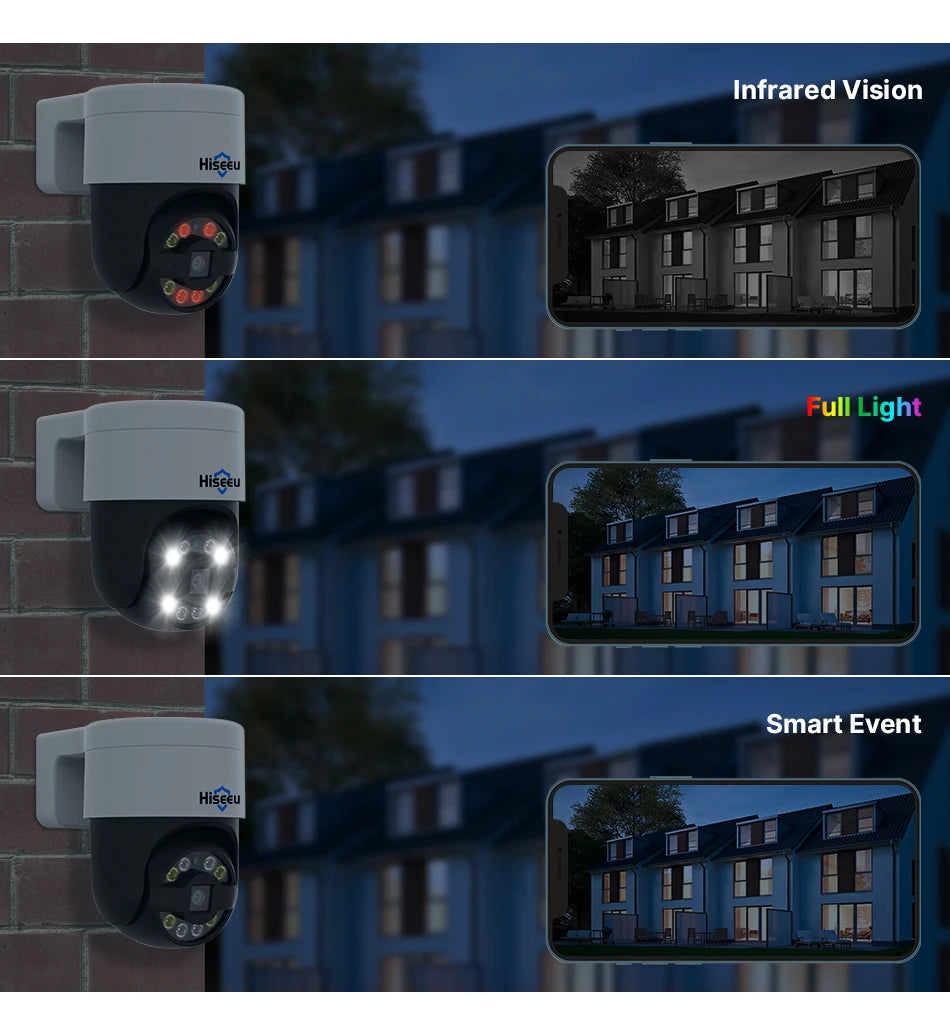 4K 8MP PoE PTZ IP Camera with Full Color Night Vision and Two-Way Audio