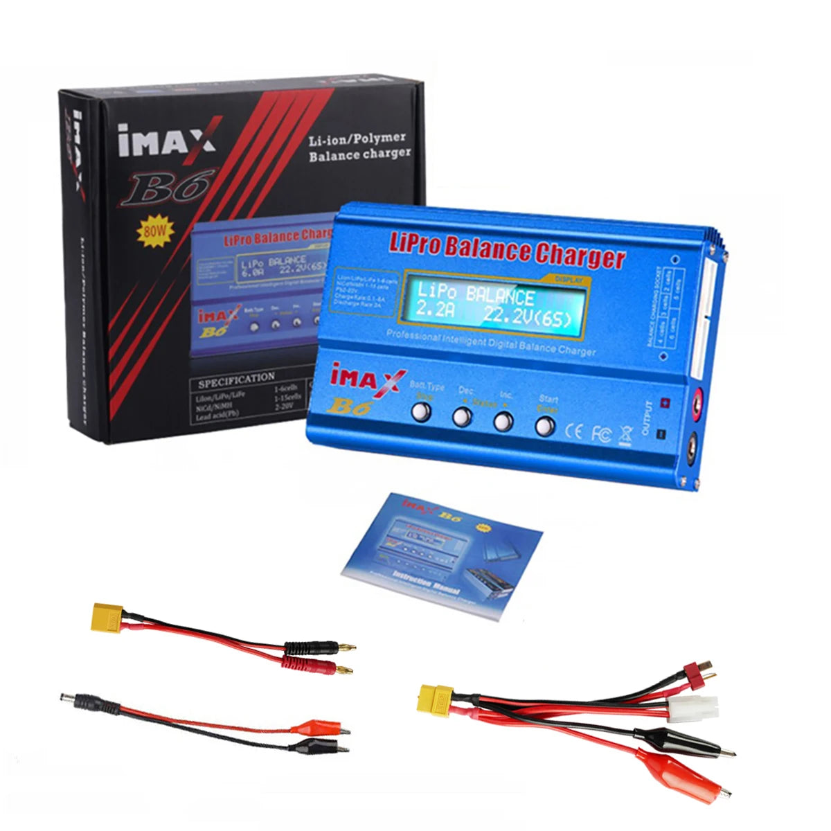 iMAX B6 80 W:n tasapainolaturi ja -purkulaite