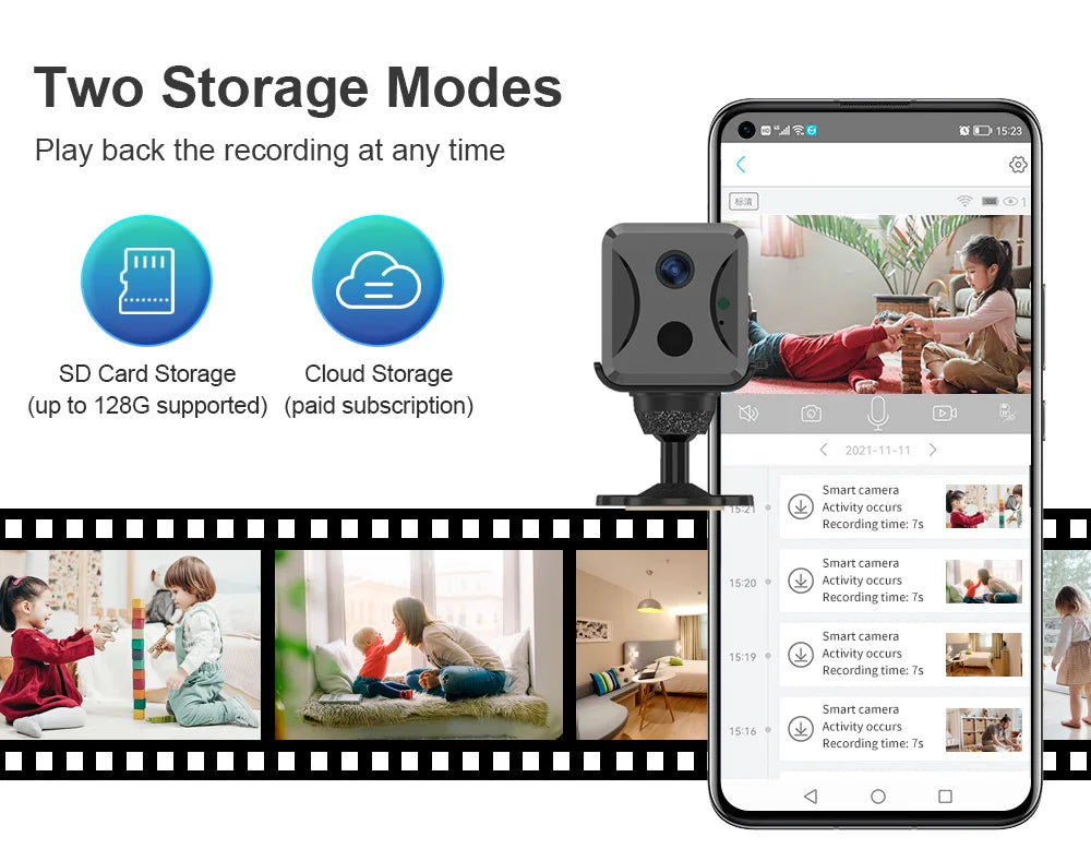 LS VISION 5MP Mini Security Camera with 4G SIM and WiFi