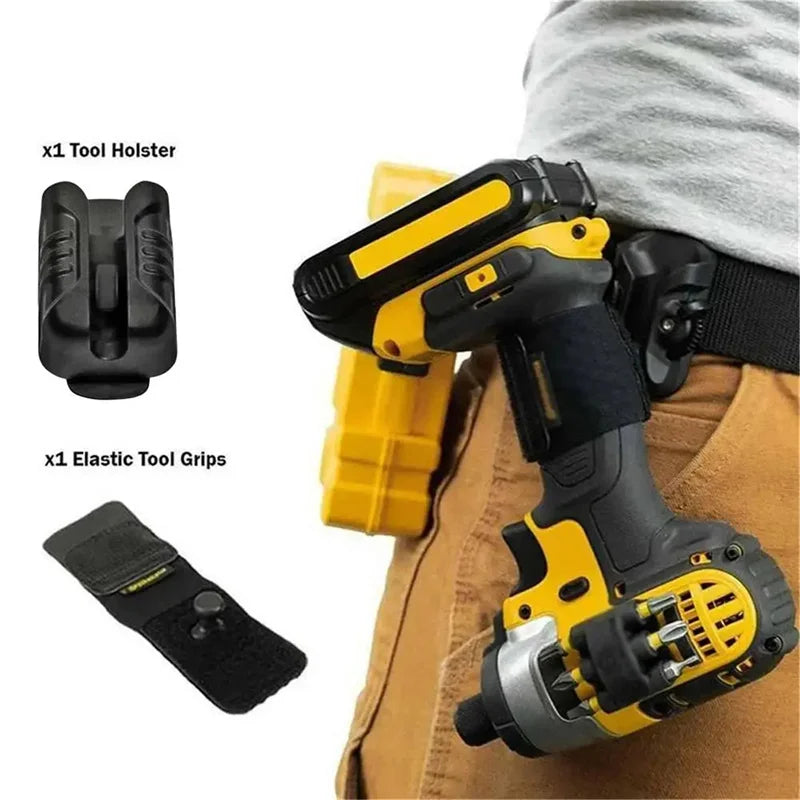 Waist Tool Holster with Belt Hook for Drill and Hand Tools