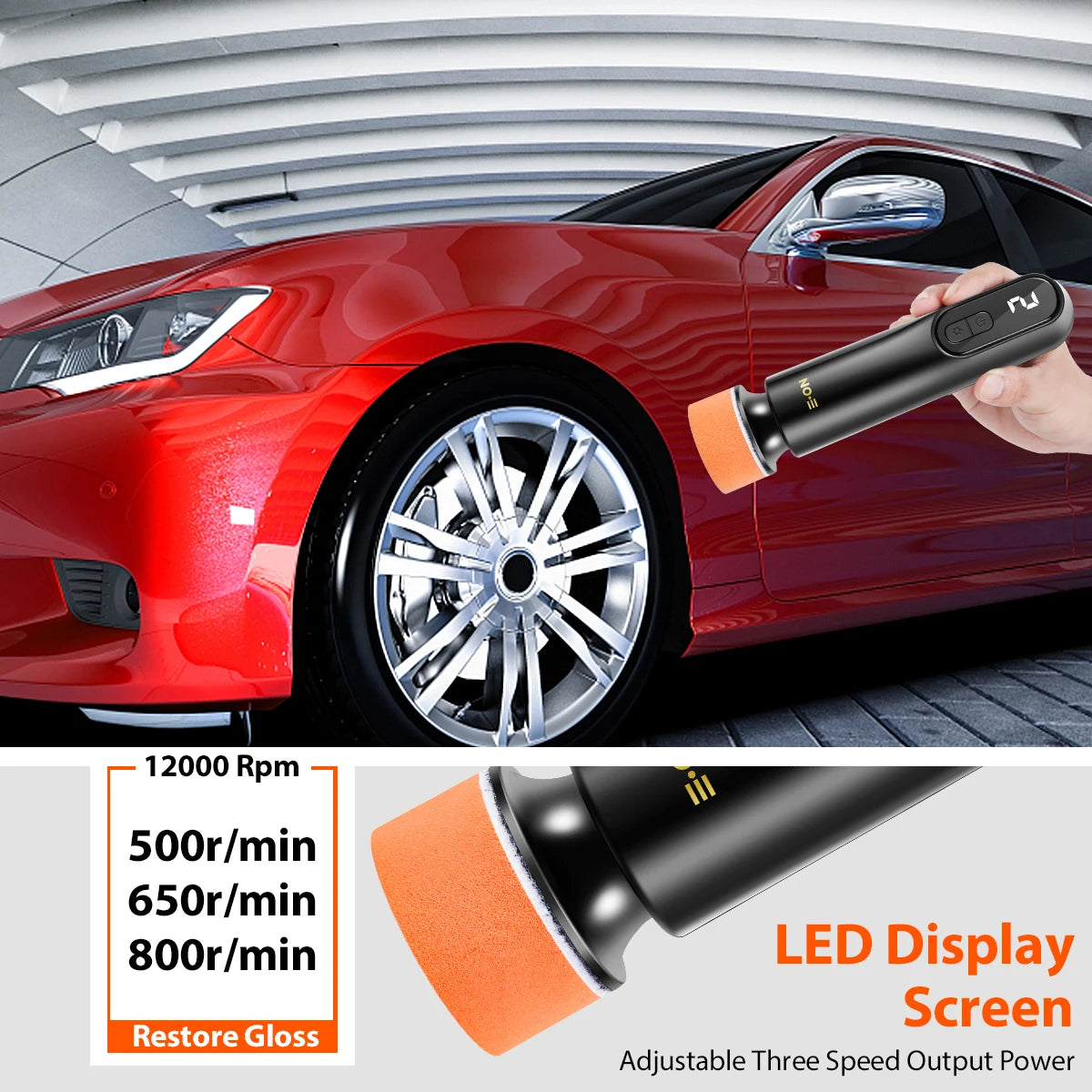 Cordless Car Polisher or Separate Abrasive Pack