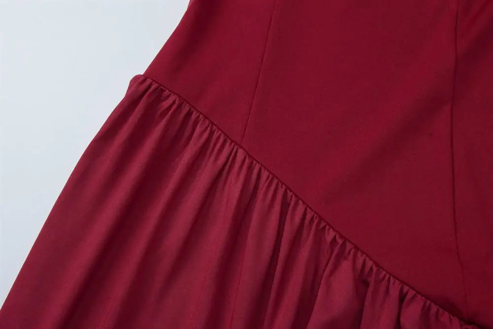 Elegant Sleeveless High Waist Slit Dress with Belted Sash