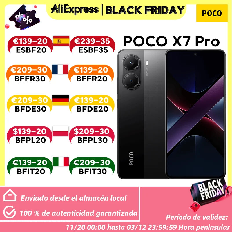 Global Version POCO X7 Pro Smartphone with 1.5K AMOLED & 50MP OIS Camera