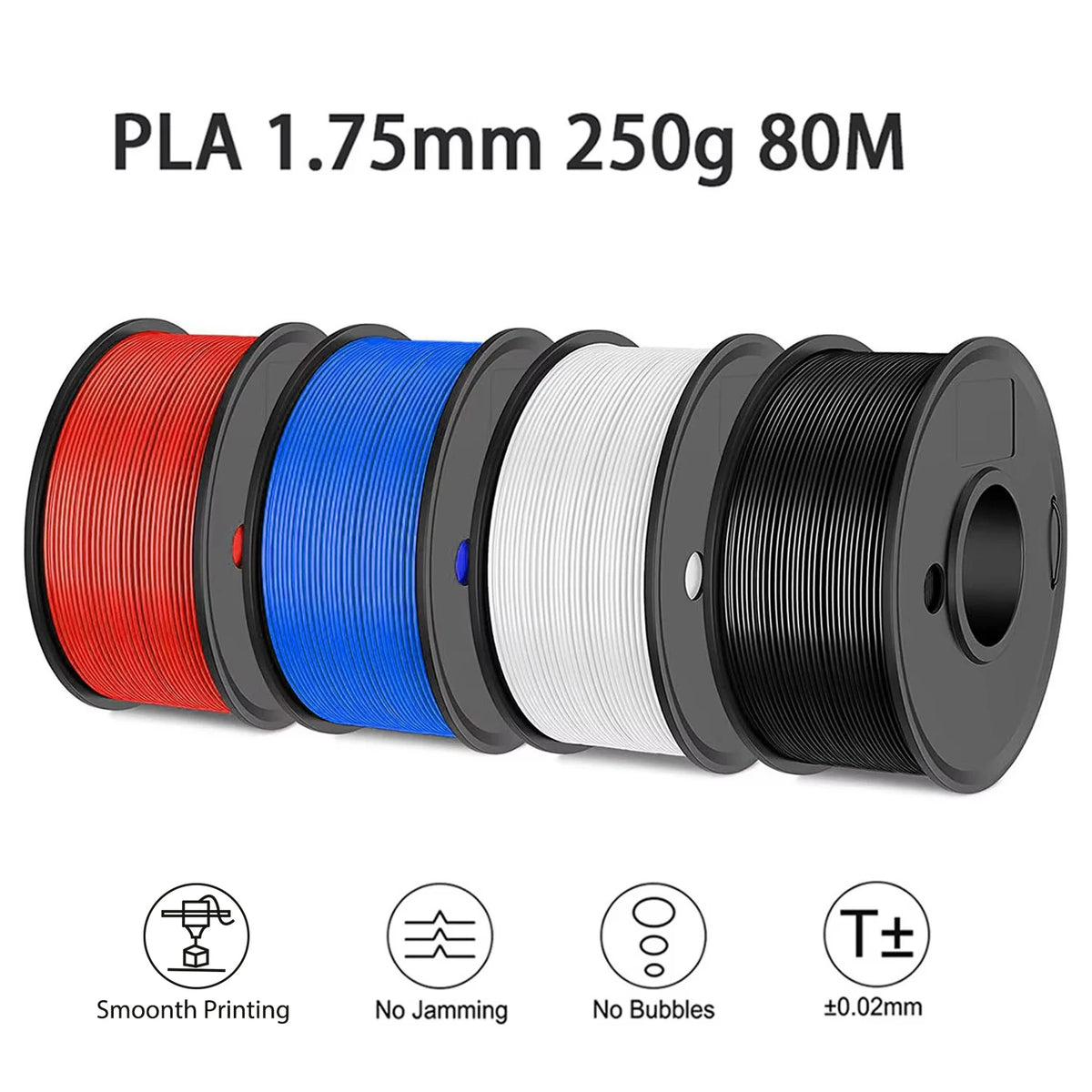 Filamento PLA de 1.75 mm para impressora 3D, 250 g