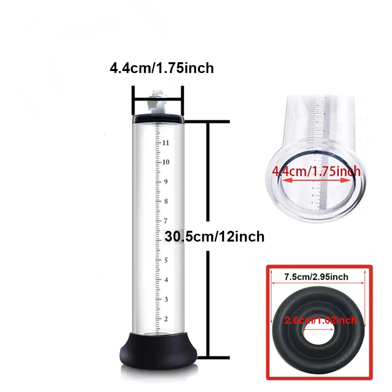 Acrylic Penis Pump Manual Vacuum Penis Enlarger