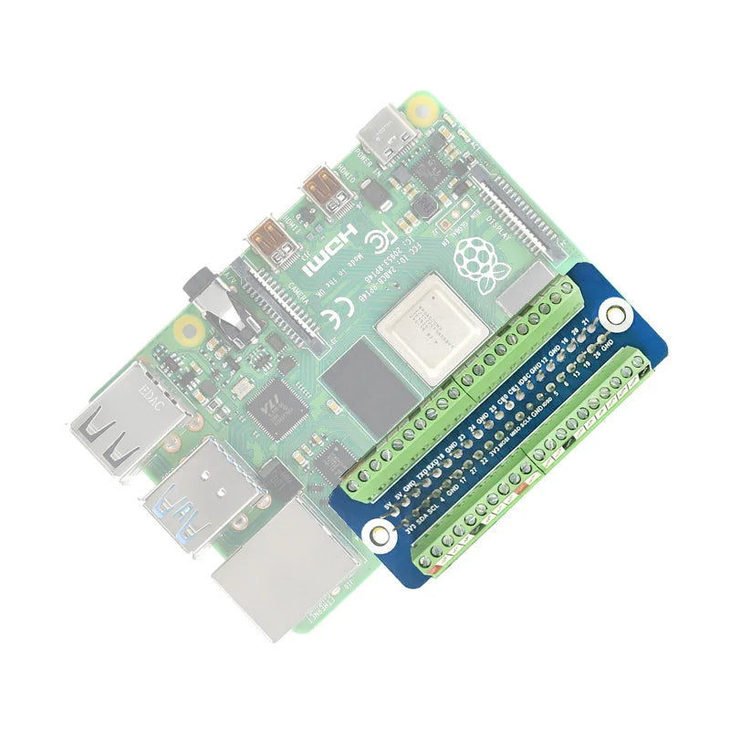 Raspberry Pi GPIO-läpivientikortti ruuviliittimillä
