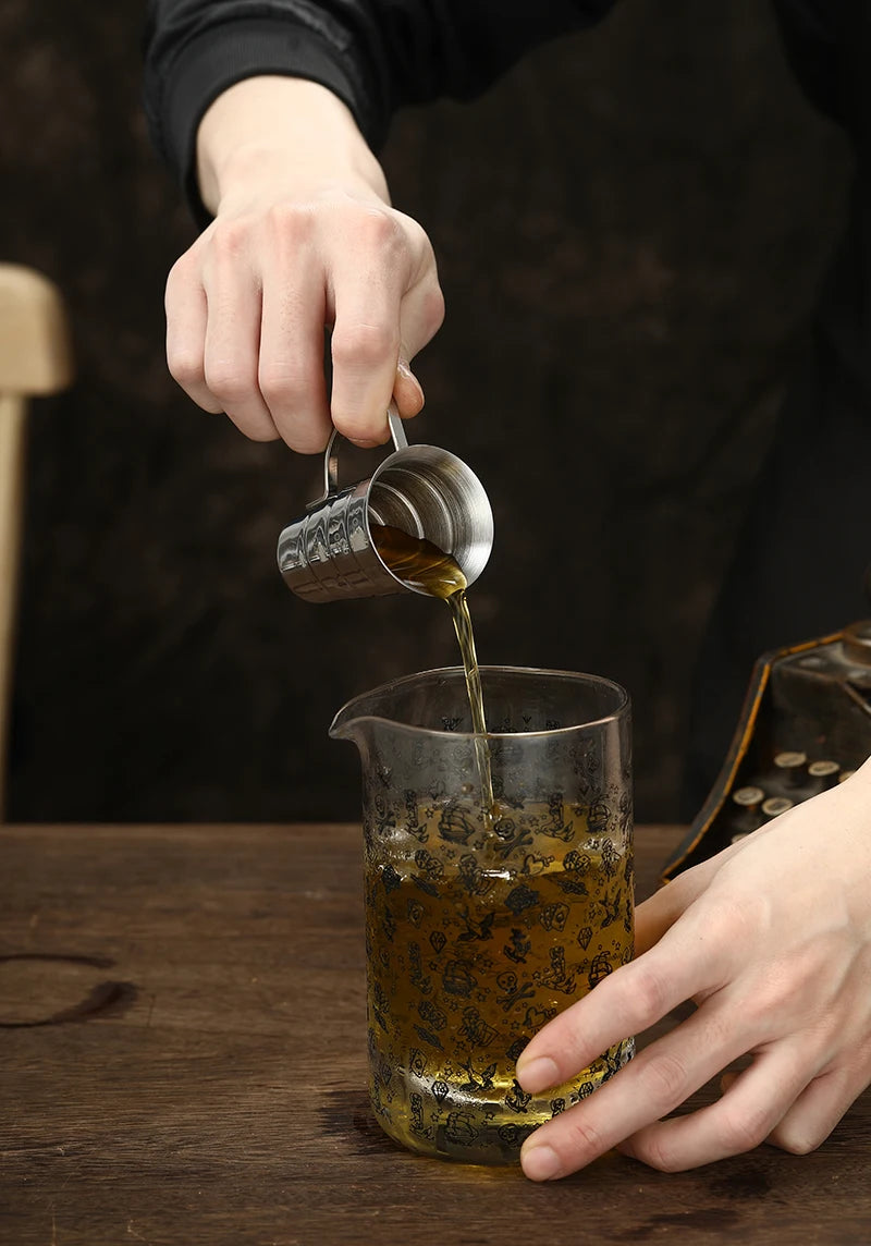 Cocktailjigger i rostfritt stål med handtag - 60 ml