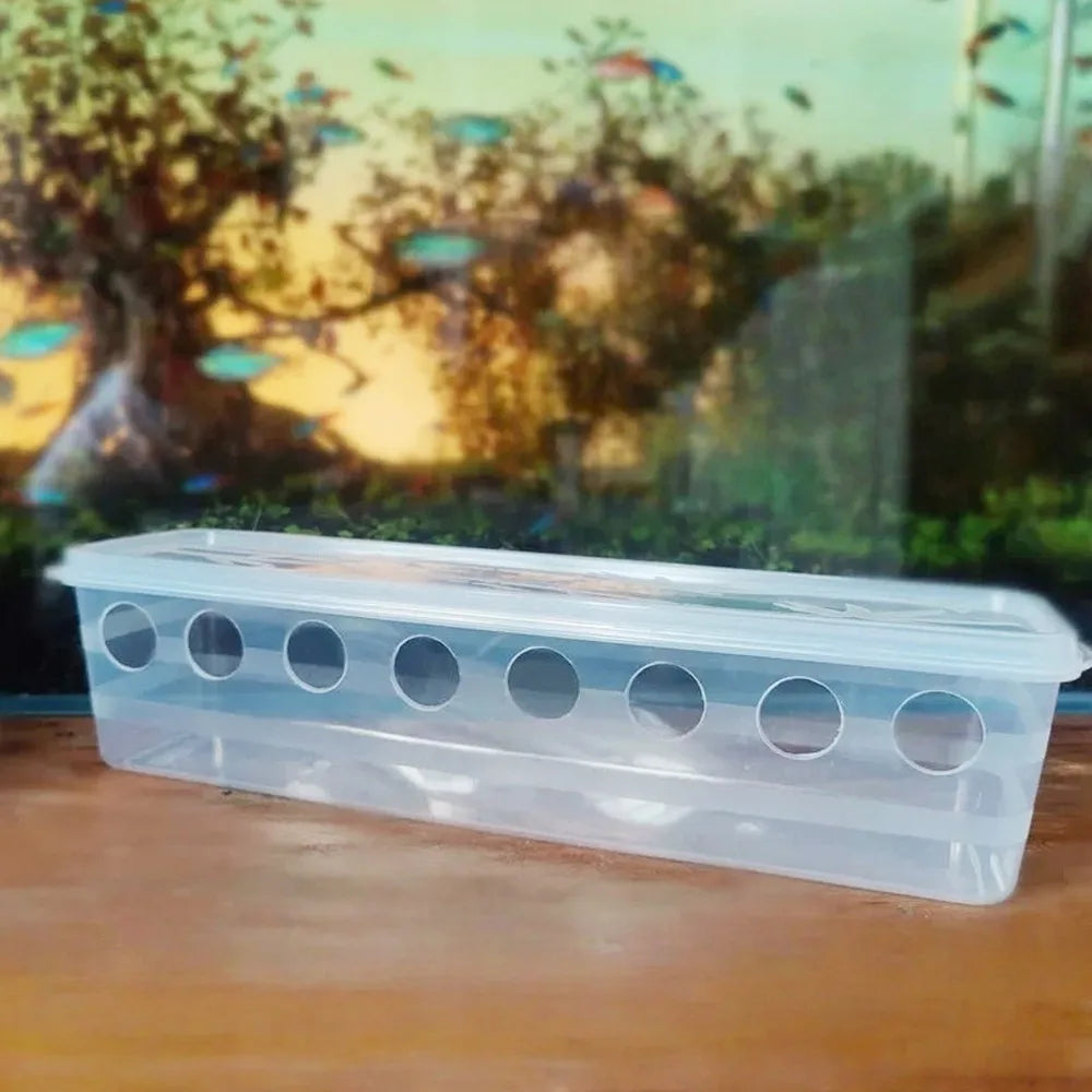 8-Port Automatic Bird Feeder - Large Capacity Transparent Dispenser, Durable Indoor Outdoor Sturdy Plastic Wildlife Feeder