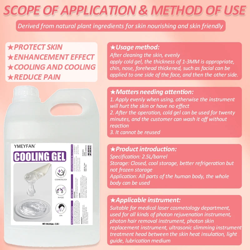 2.5L Clear Conductive Gel for Ultrasound and Beauty Devices